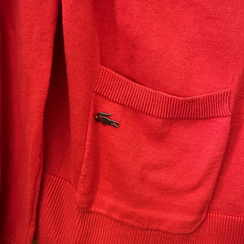 Lacoste Vneck Patch Pocket Pull Over Sweater Eu42… - image 4